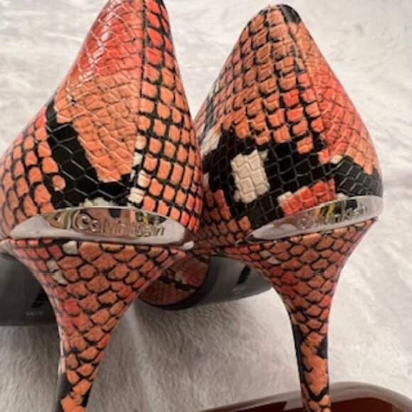 Calvin Klein Gayle Mamba Snake Heel 8.5 Medium - Picture 7 of 9
